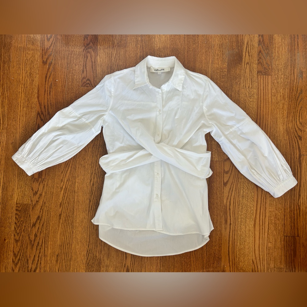 Diane Von Furstenberg Crisp White Shirt